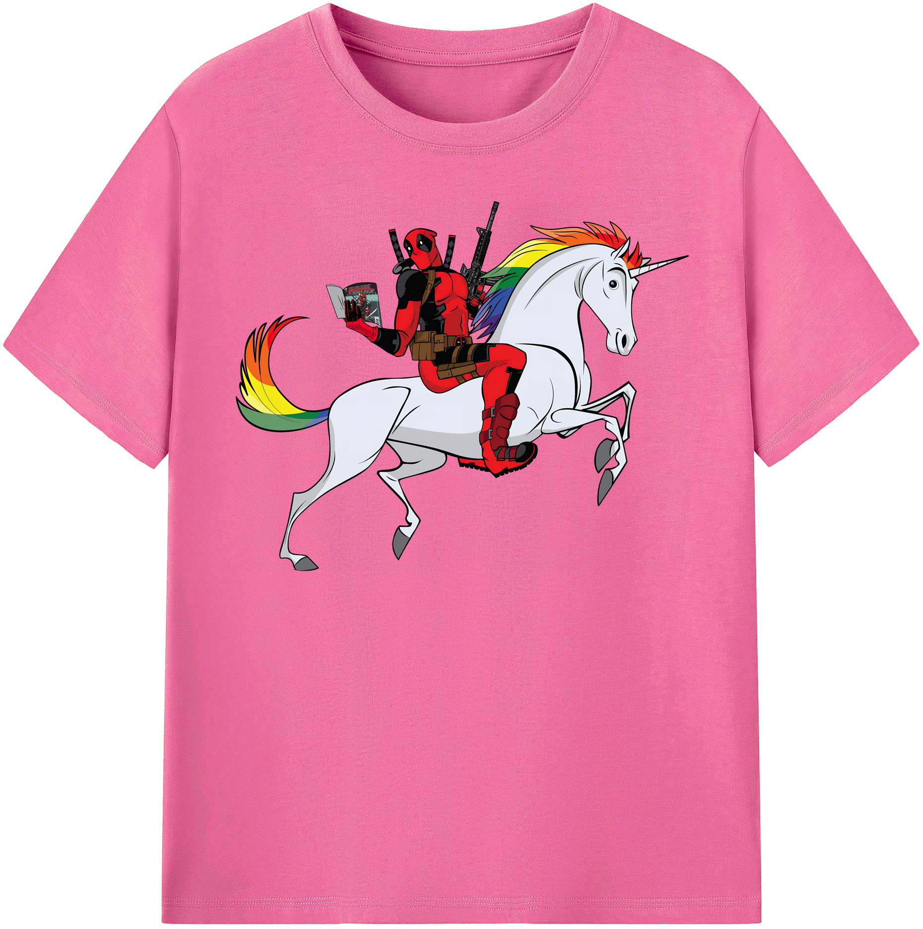（画像用） Deadpool デッドプール レディースカジュアルプリントTシャツ（綿100％）